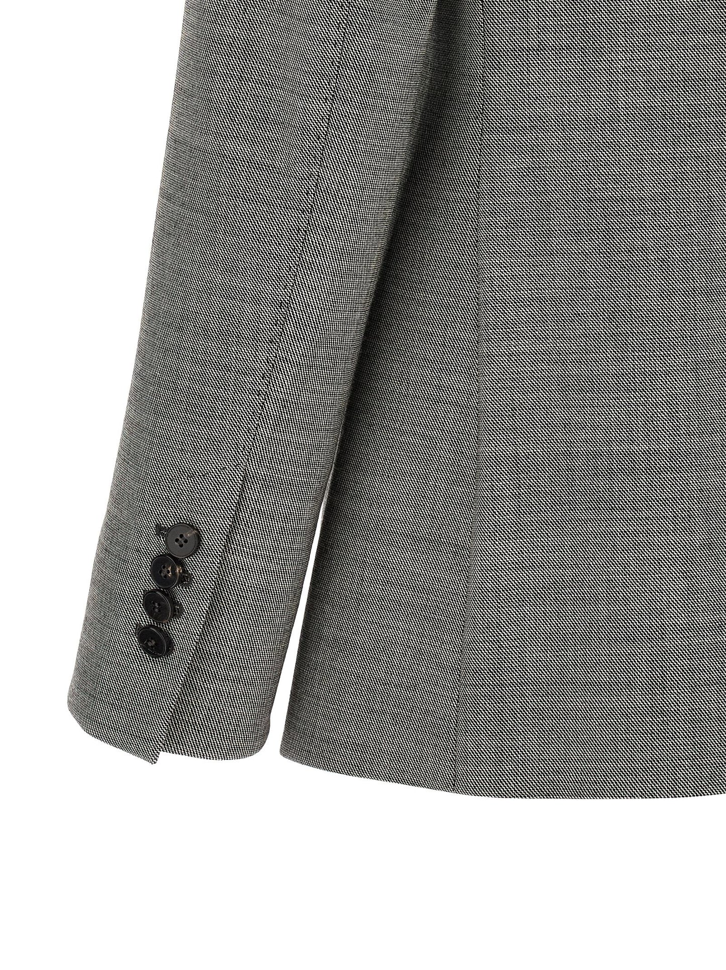 Alberto Biani Gray Wool Blazer
