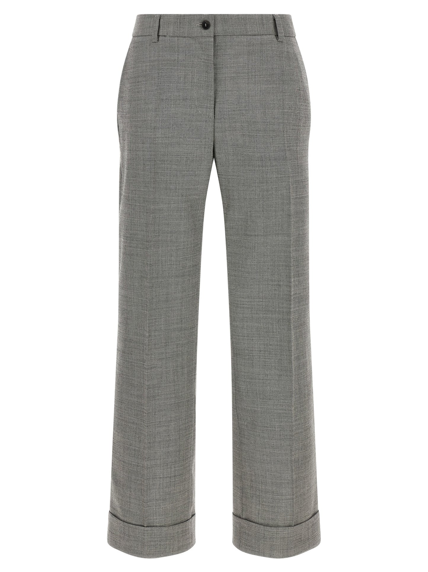 Alberto Biani Gray Wool Flared Pants