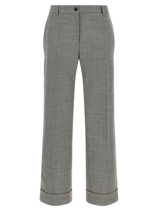 Alberto Biani Gray Wool Flared Pants