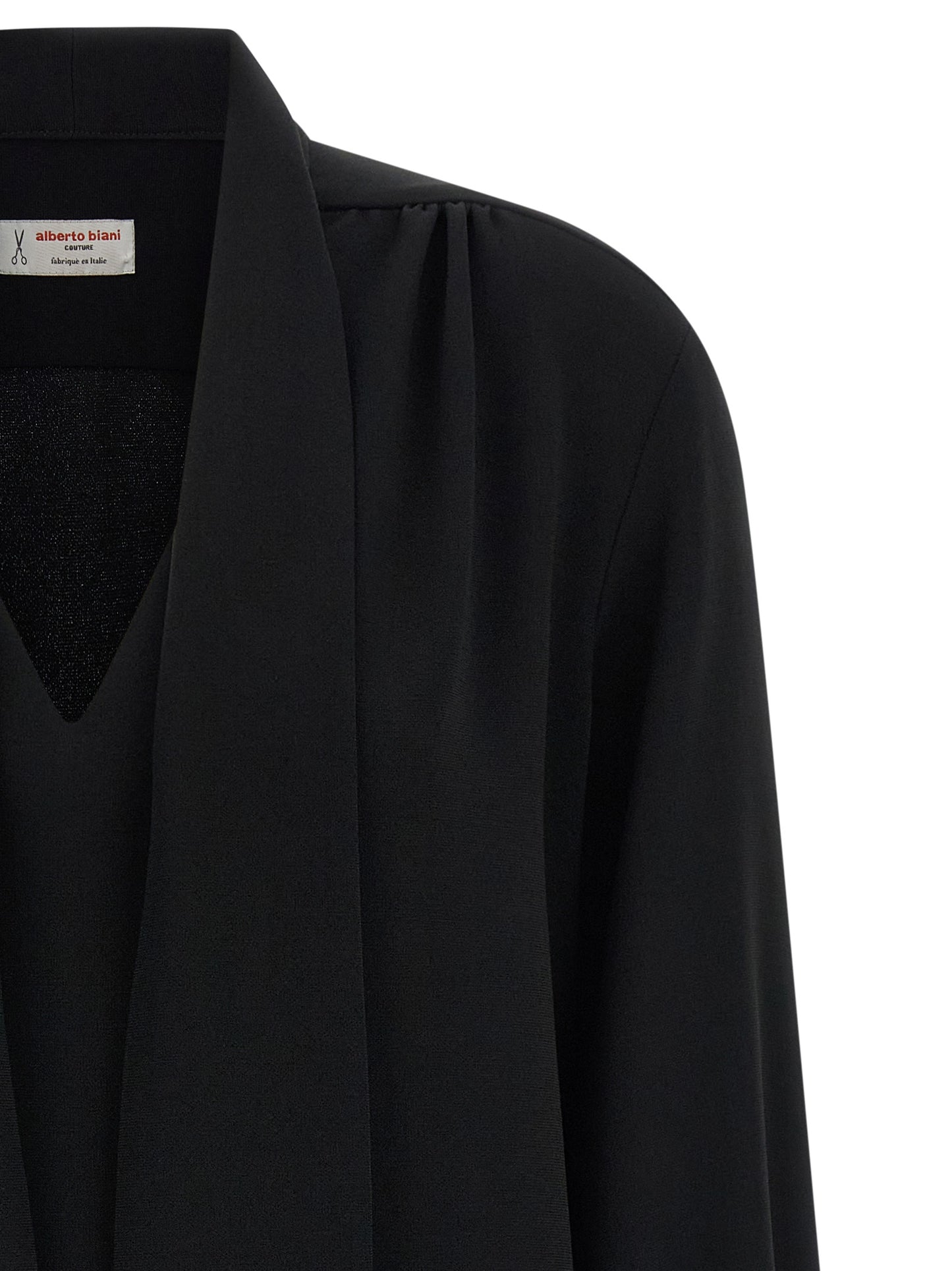 Alberto Biani Black Triacetate Blouse