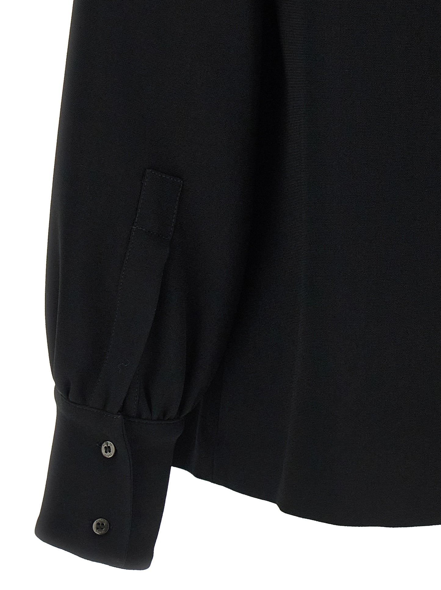 Alberto Biani Black Triacetate Blouse
