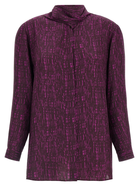 Gianluca Capannolo Purple Silk Blouse