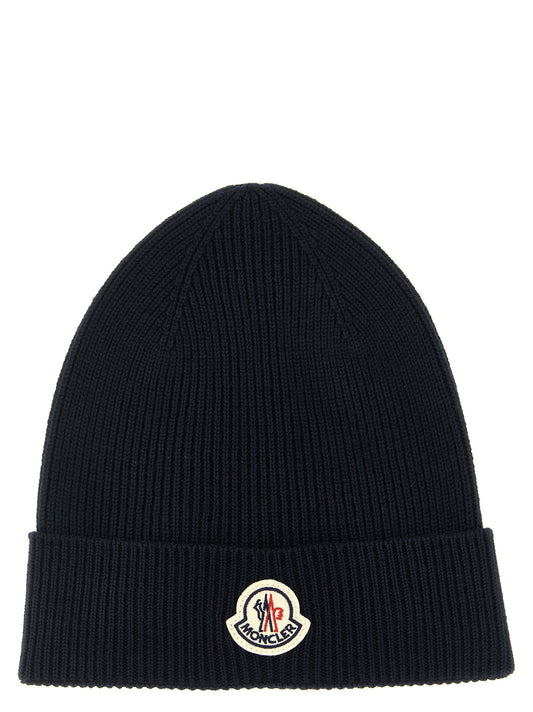 Moncler Blue Virgin Wool Beanie