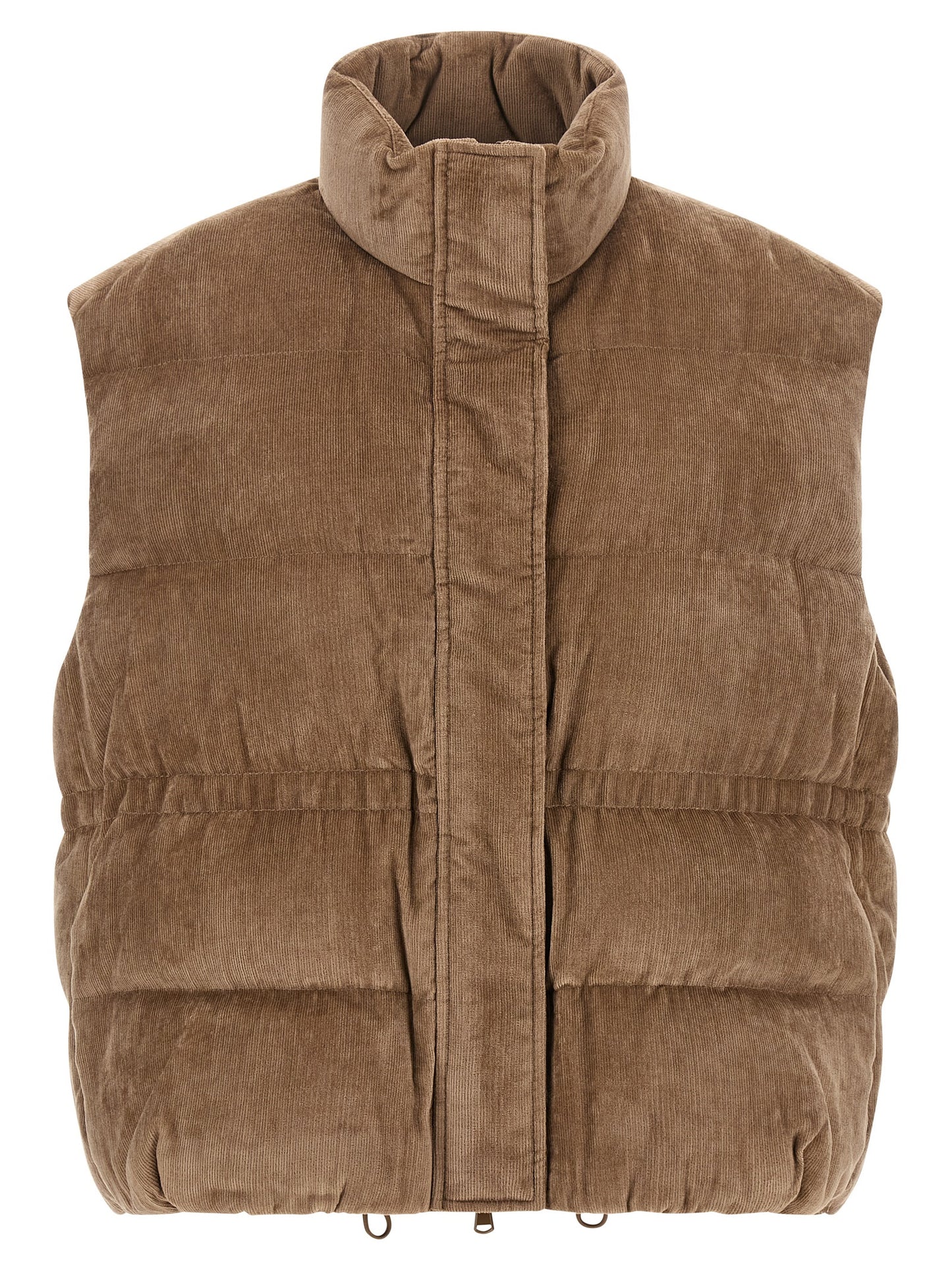 Brunello Cucinelli Beige Viscose Sleeveless Jacket