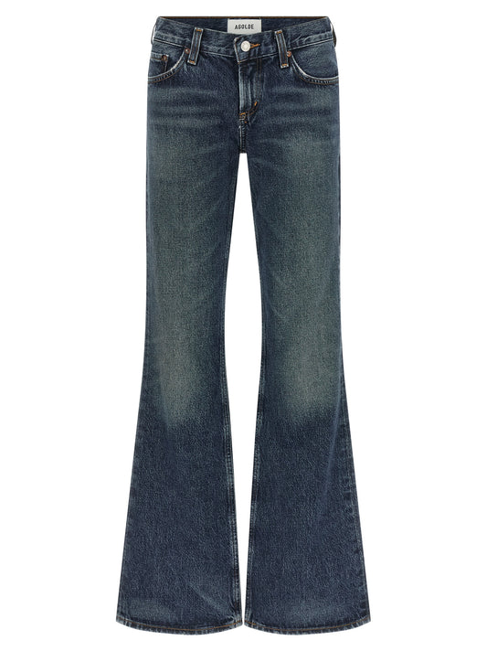Agolde Blue Cotton Bootcut Jeans