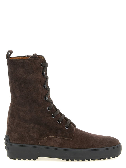 Tod's Brown Calfskin Ankle Boots