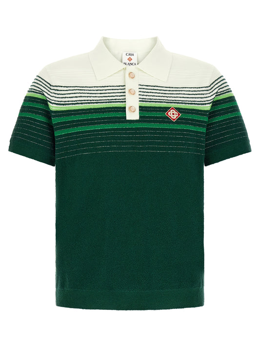 Casablanca Bicolor Cotton Polo Shirt