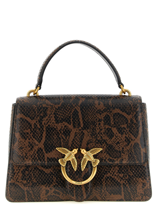 PINKO Brown Calfskin Handbag