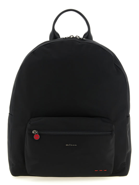 Kiton Black Polyamide Backpack