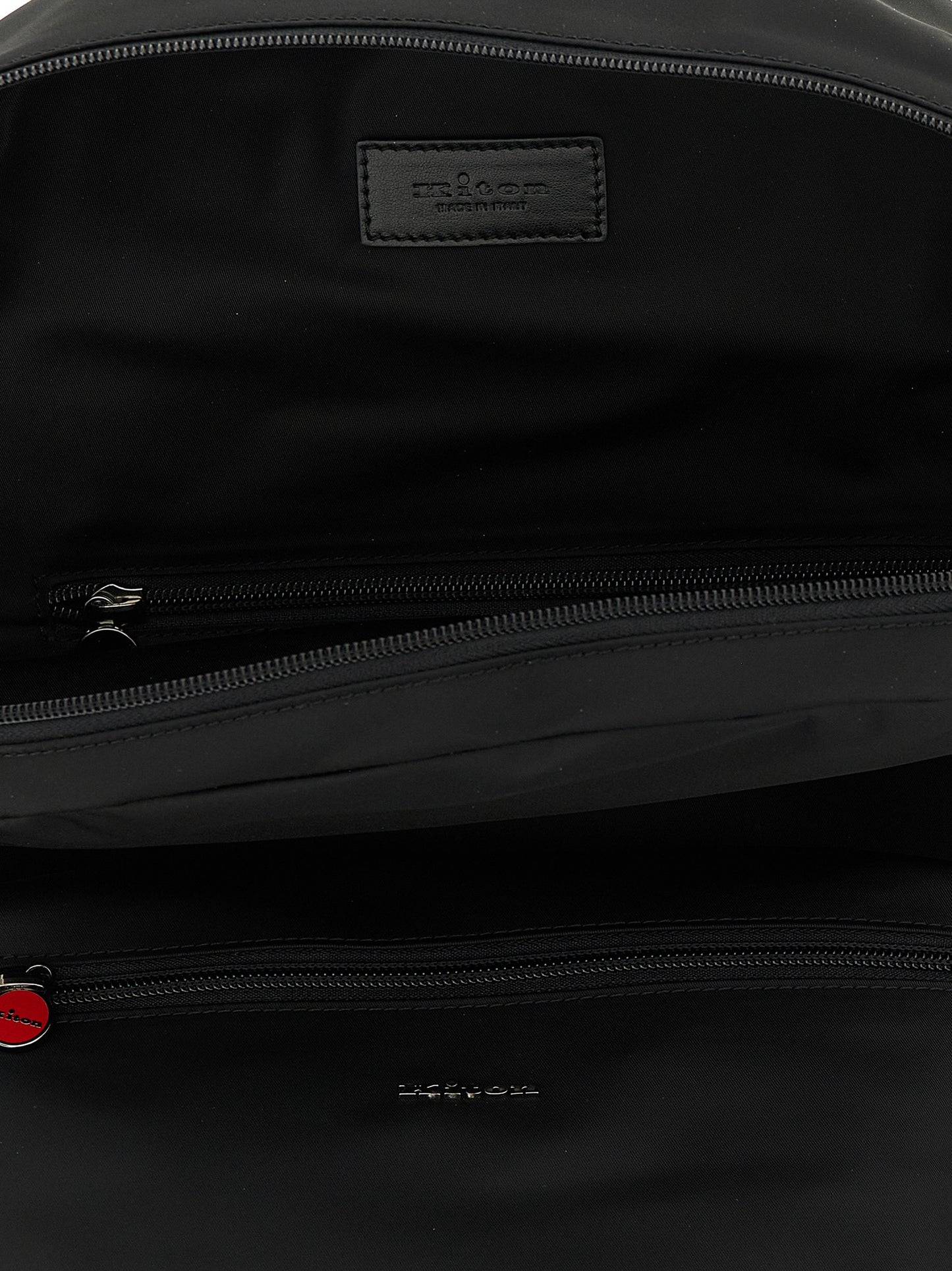 Kiton Black Polyamide Backpack