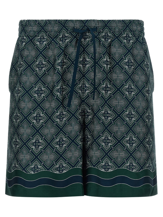 Casablanca Multicolor Silk Bermuda Shorts