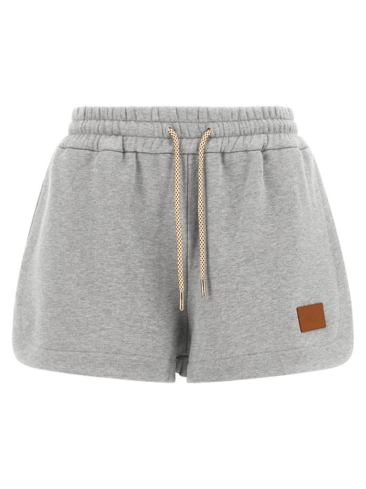 Fendi Gray Cotton Bermuda Shorts
