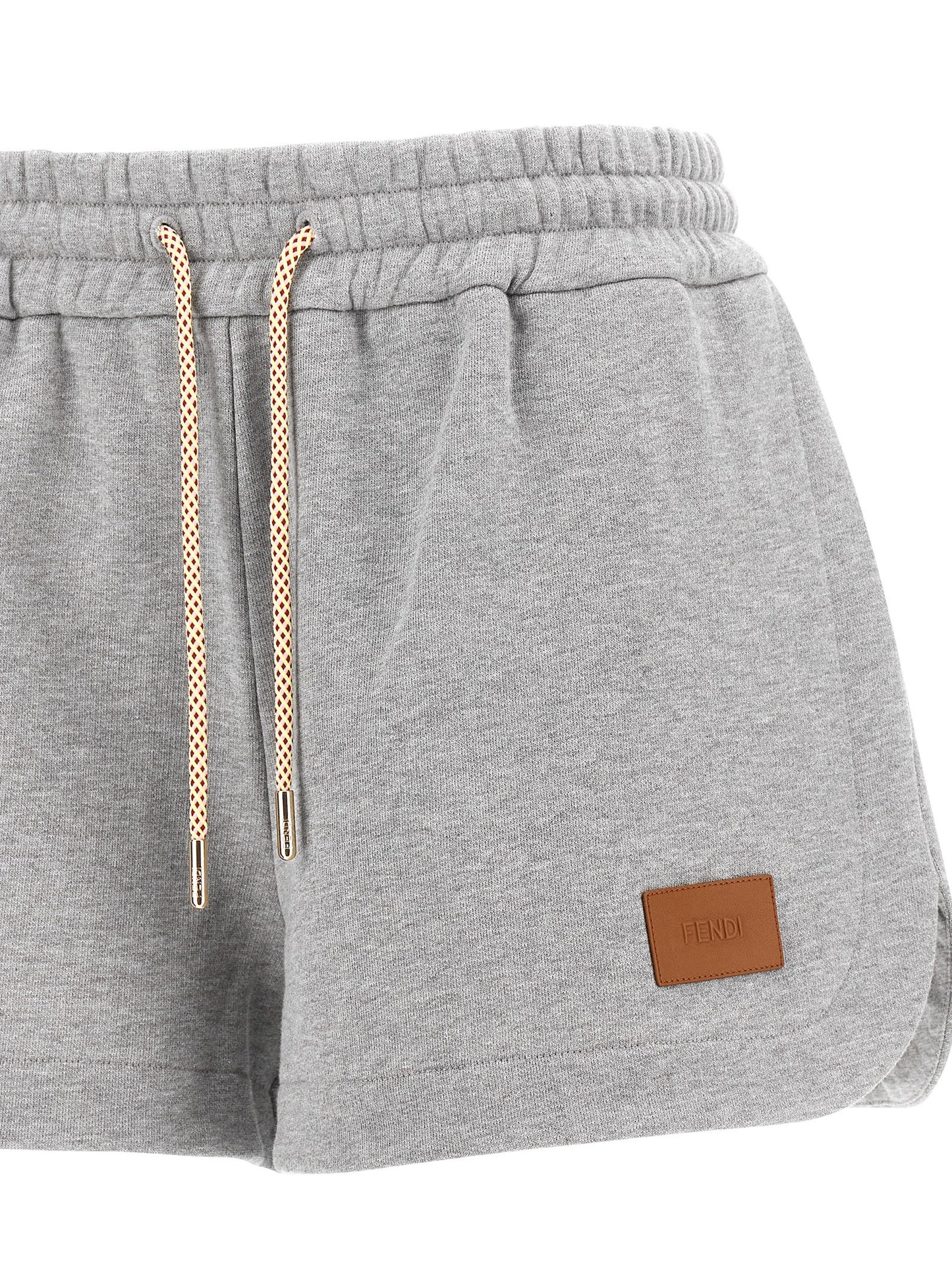 Fendi Gray Cotton Bermuda Shorts