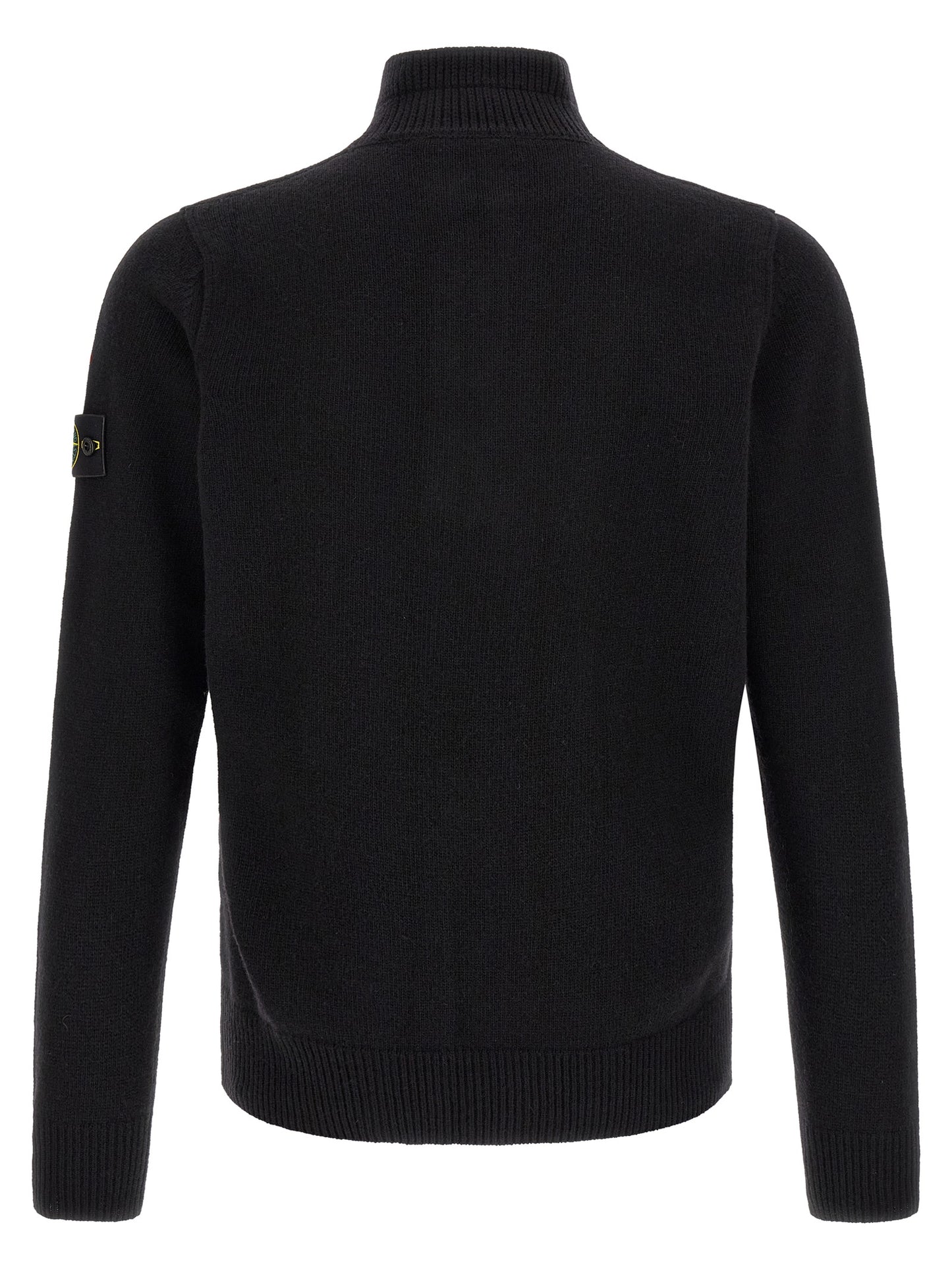 Stone Island Black Virgin Wool Cardigan