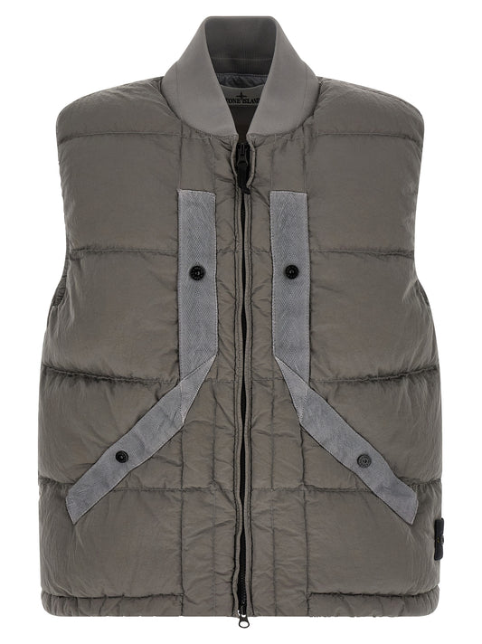 Stone Island Gray Polyamide Sleeveless Jacket