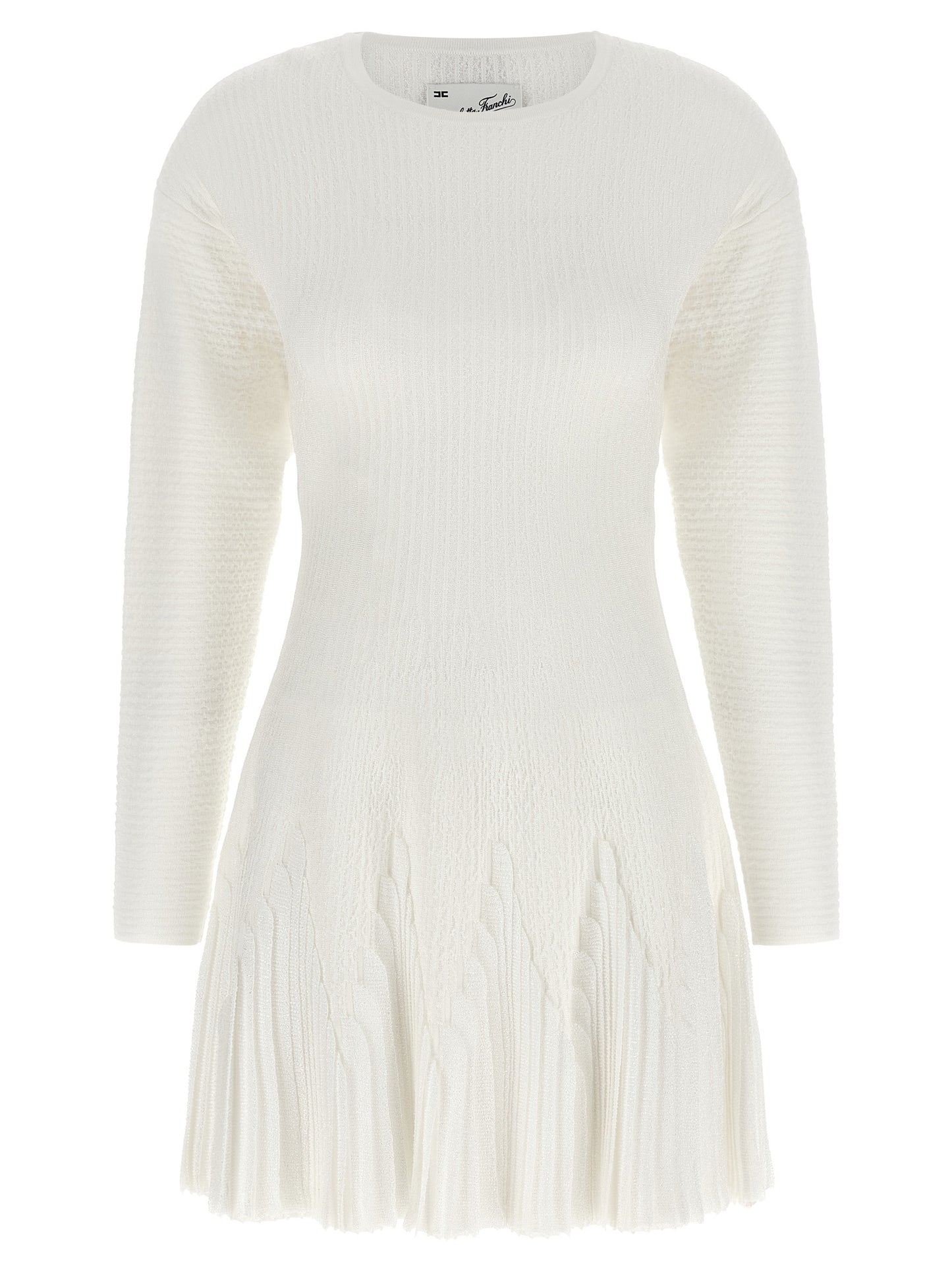 Elisabetta Franchi White Viscose Short Dress