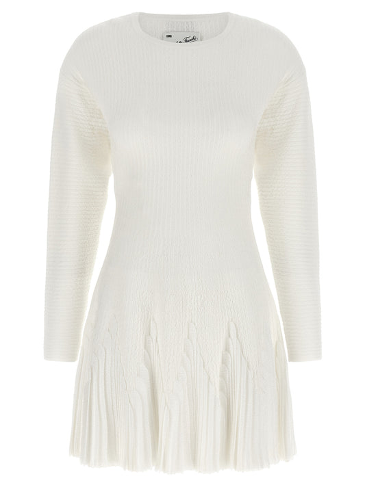 Elisabetta Franchi White Viscose Short Dress