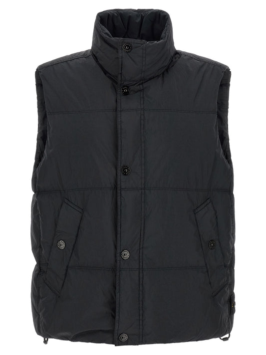 Stone Island Blue Polyamide Sleeveless Jacket