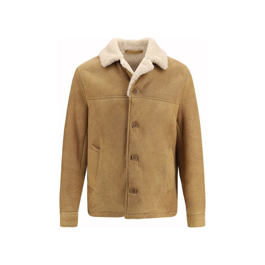 Salvatore Santoro Brown Leather Full-Length Jacket