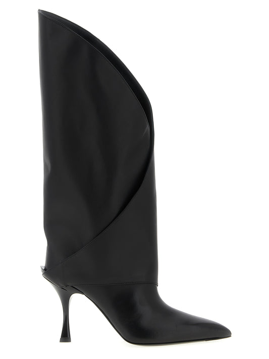 Balmain Black Calfskin Over The Knee
