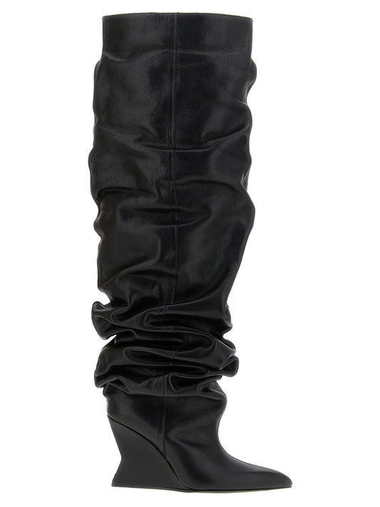 Balmain Black Calfskin Over The Knee