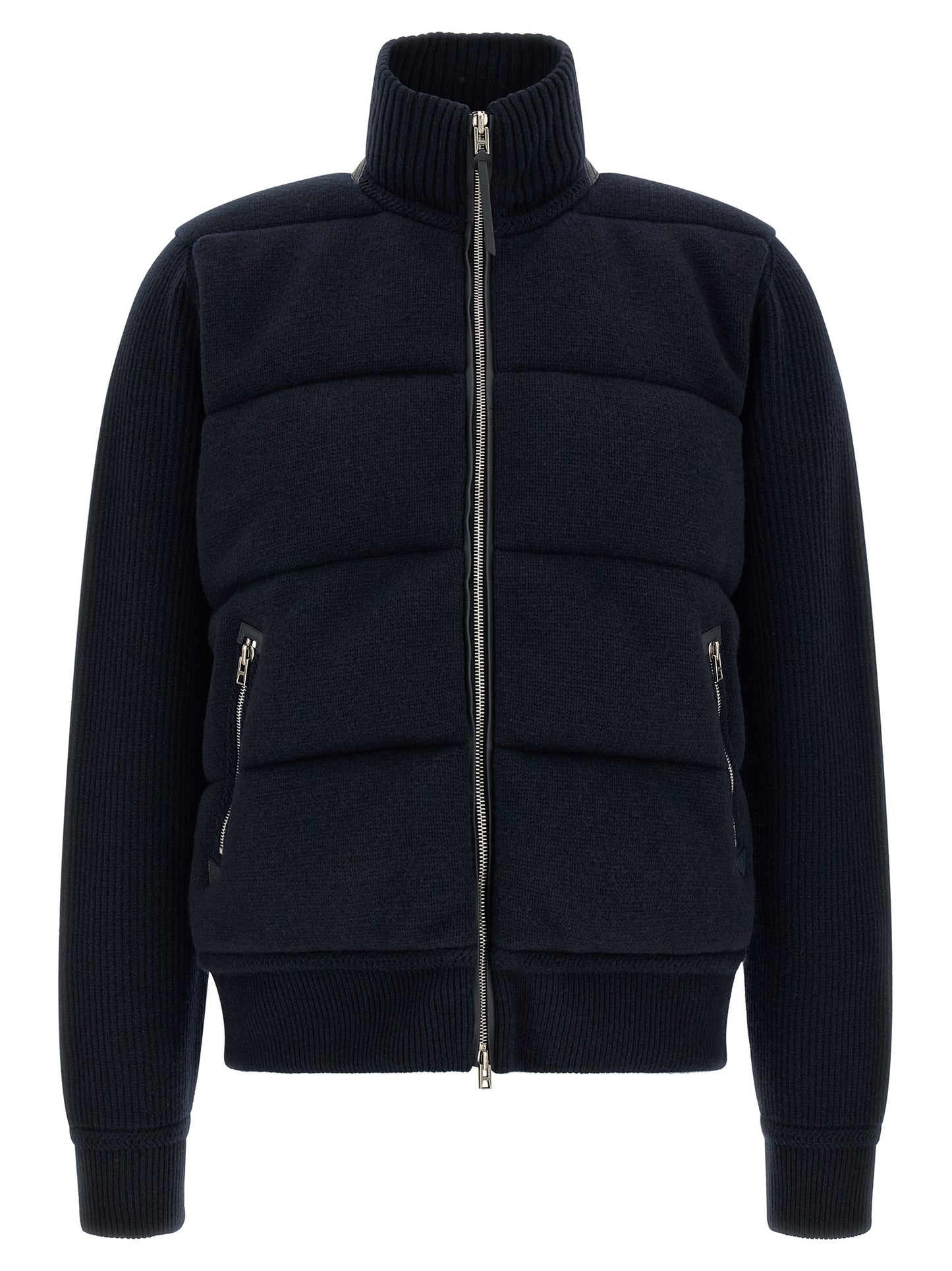 Tom Ford Blue Virgin Wool Full-Length Jacket