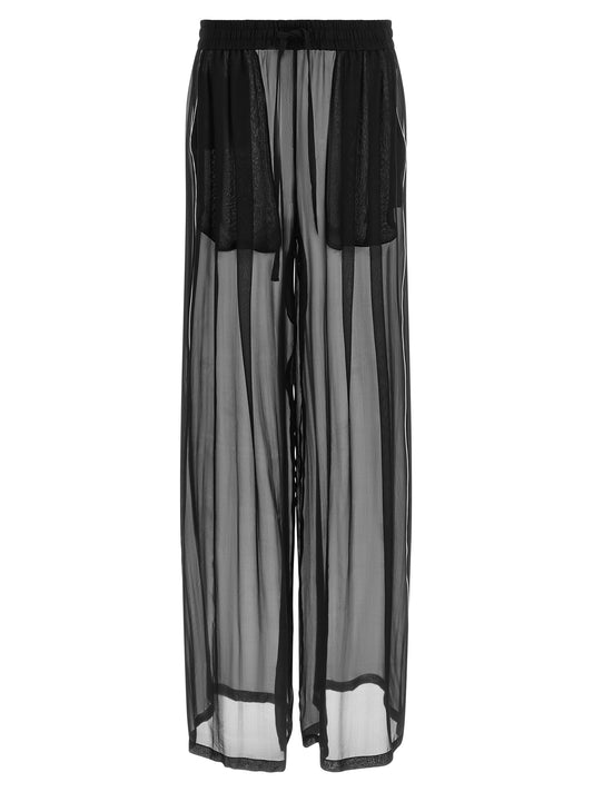 Dolce & Gabbana Black Silk Casual Pants