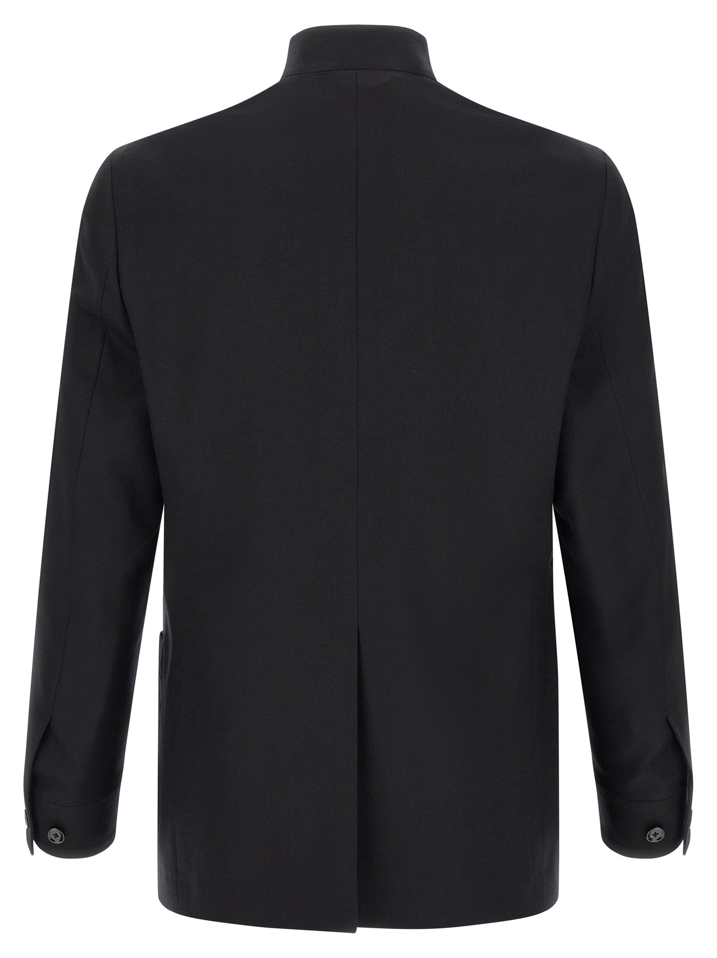 Lardini Black Cashmere Full-Length Jacket