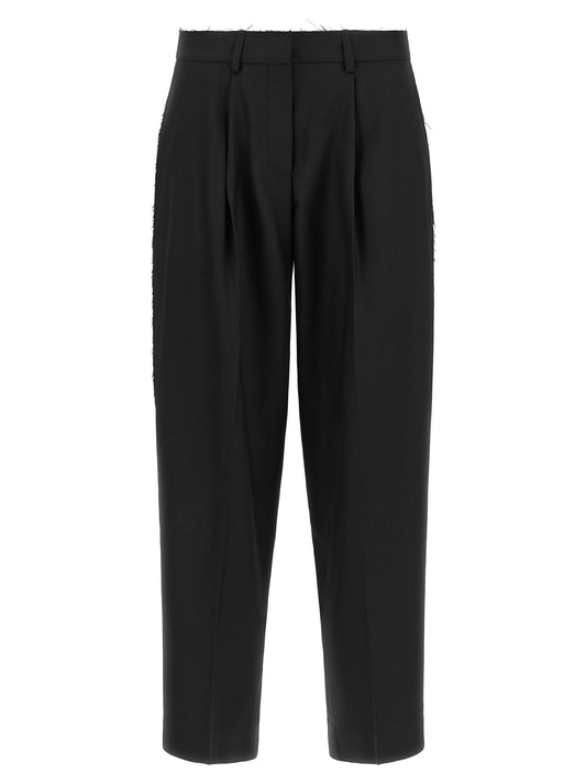 Gianluca Capannolo Black Wool Cropped Pants