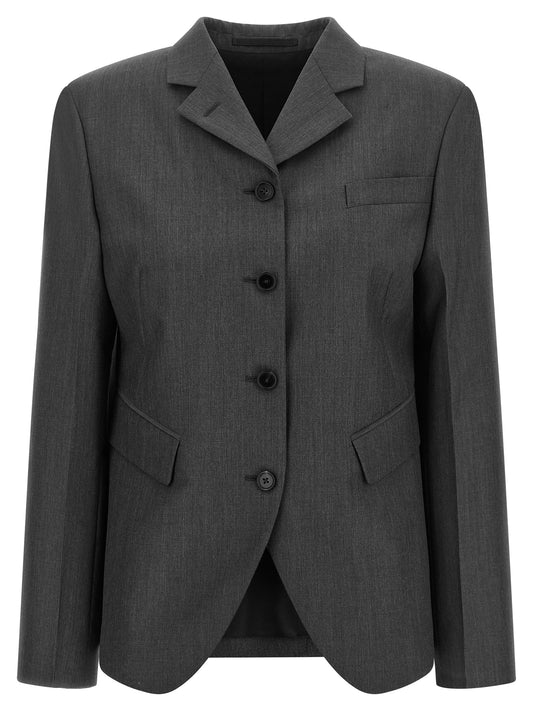 Jil Sander Gray Wool Blazer