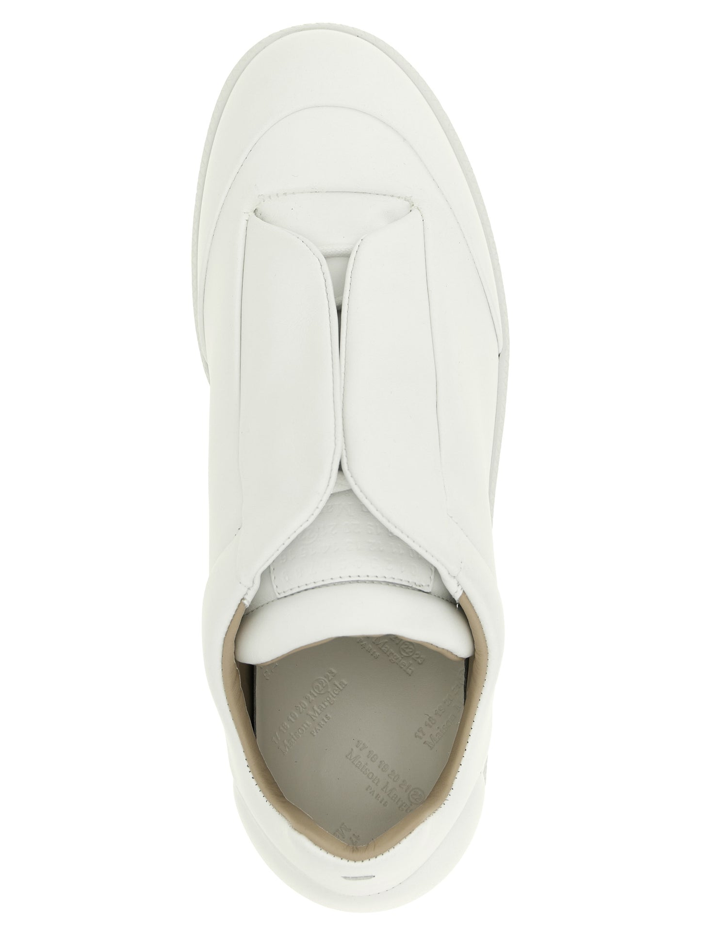 Maison Margiela White Calfskin Low Top Sneakers