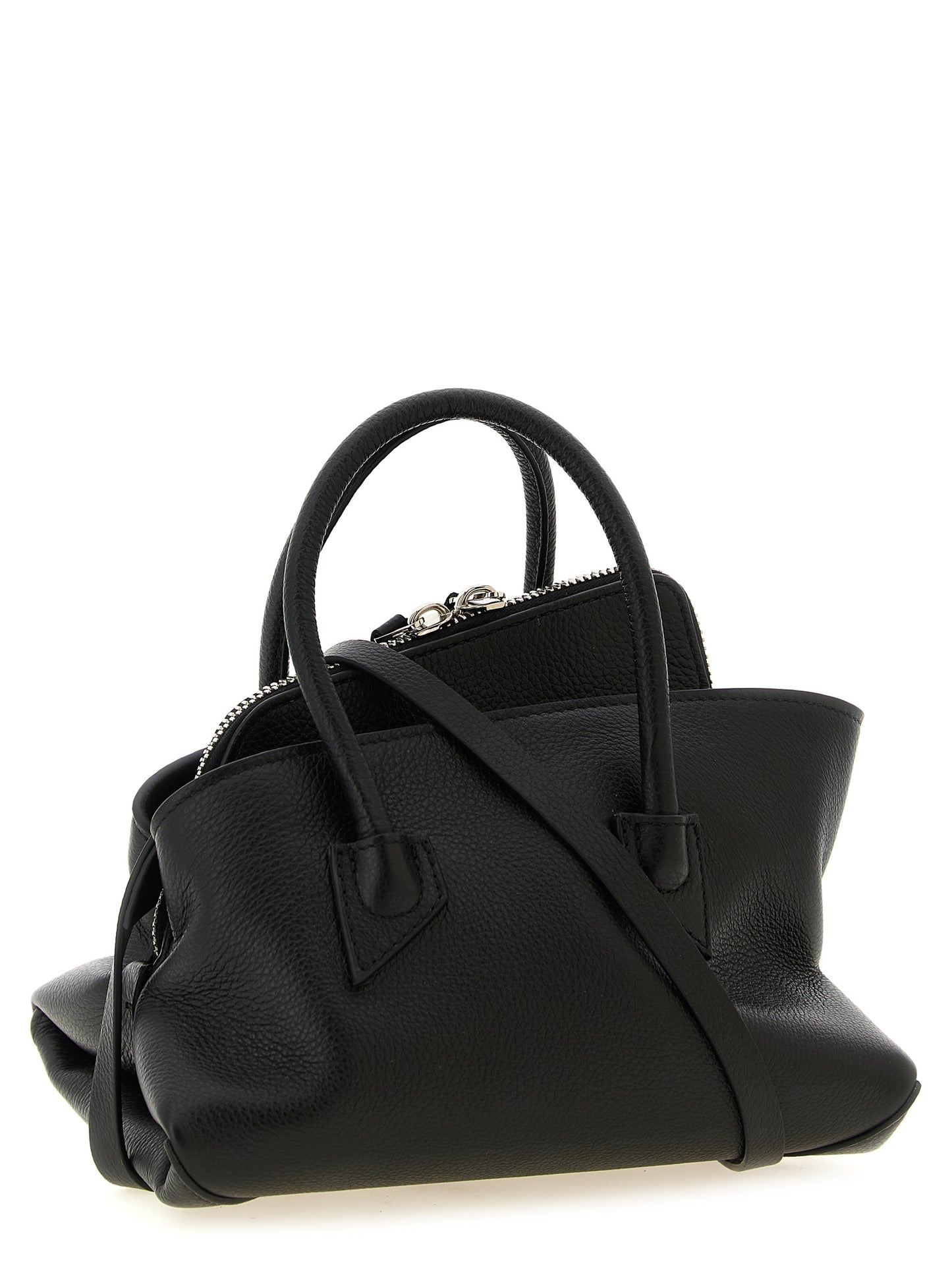The Attico Black Bovine Leather Handbag