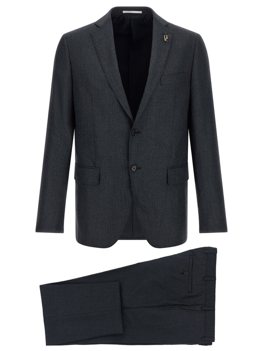 Pal Zileri Gray Polyester Two-Piece Suit