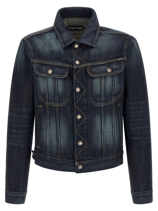 Tom Ford Blue Cotton Denim Jacket
