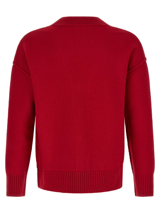 Ami Paris Multicolor Wool Cardigan