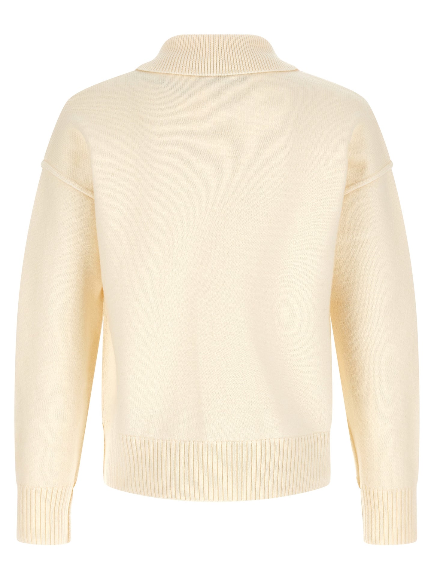 Ami Paris Bicolor Wool Polo Shirt