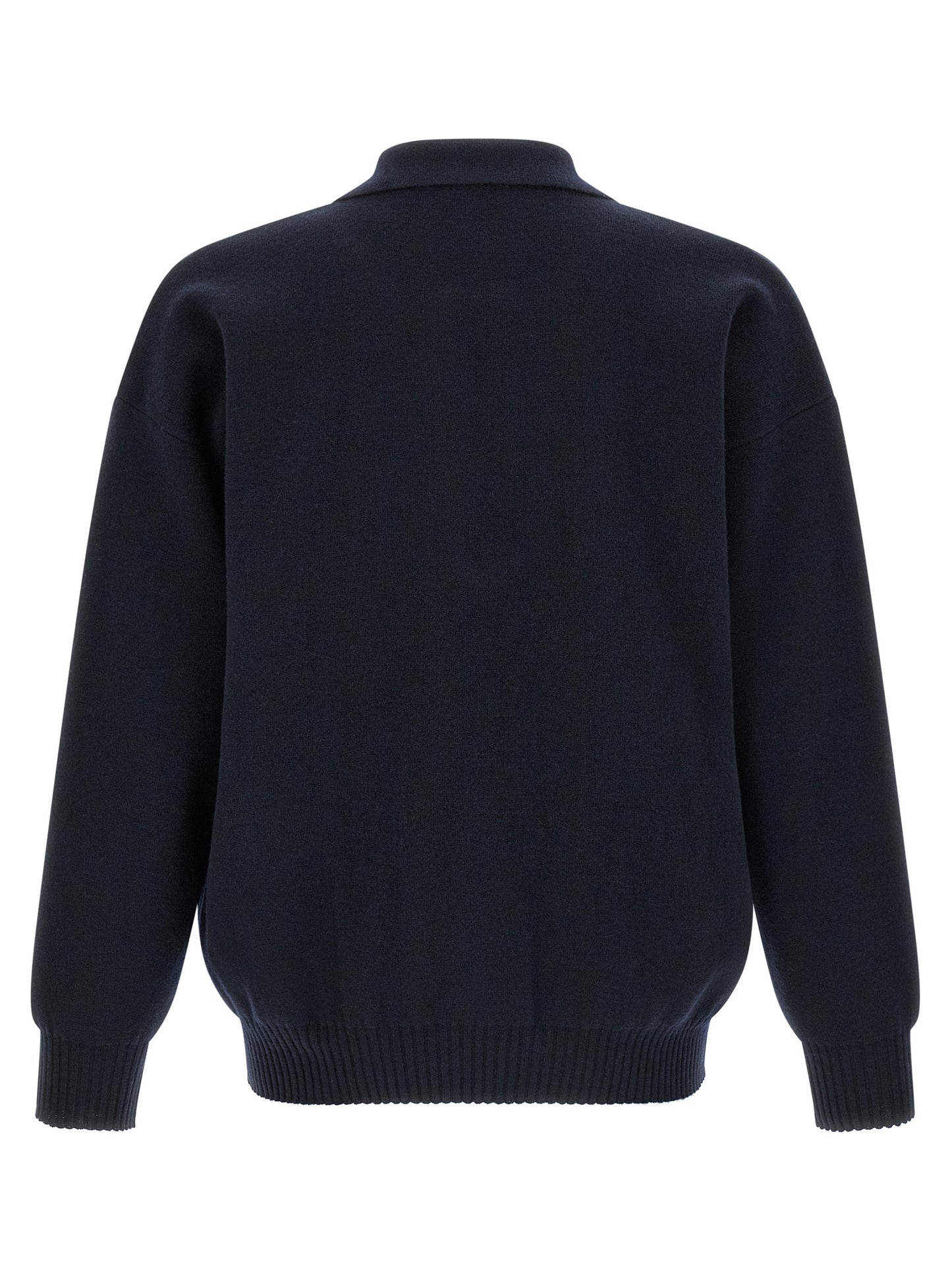 Roberto Collina Blue Merino Wool Polo Shirt