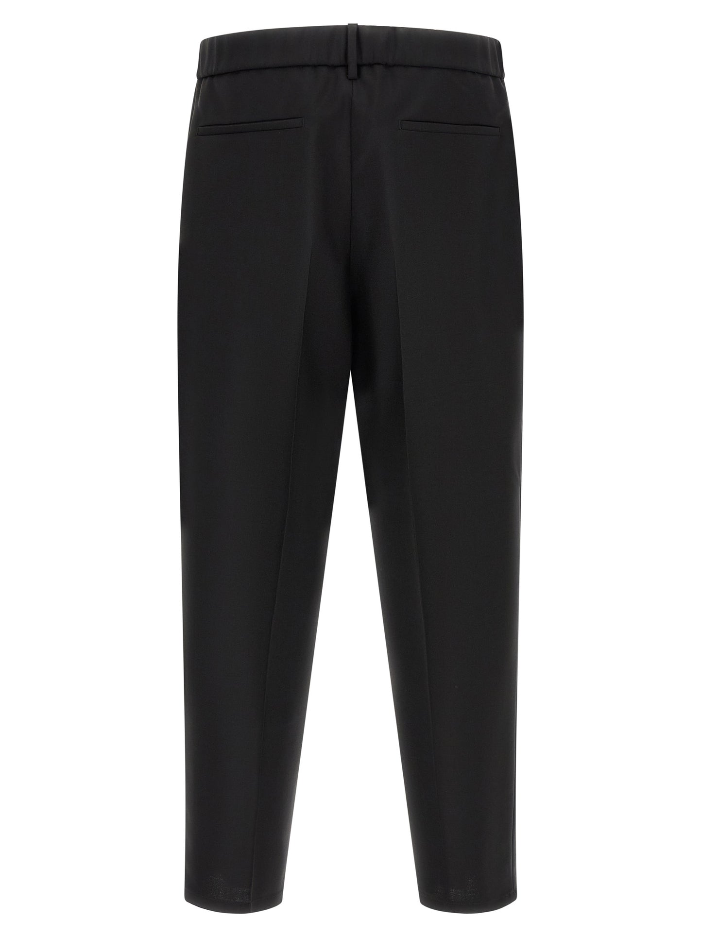Jil Sander Black Virgin Wool Cropped Pants