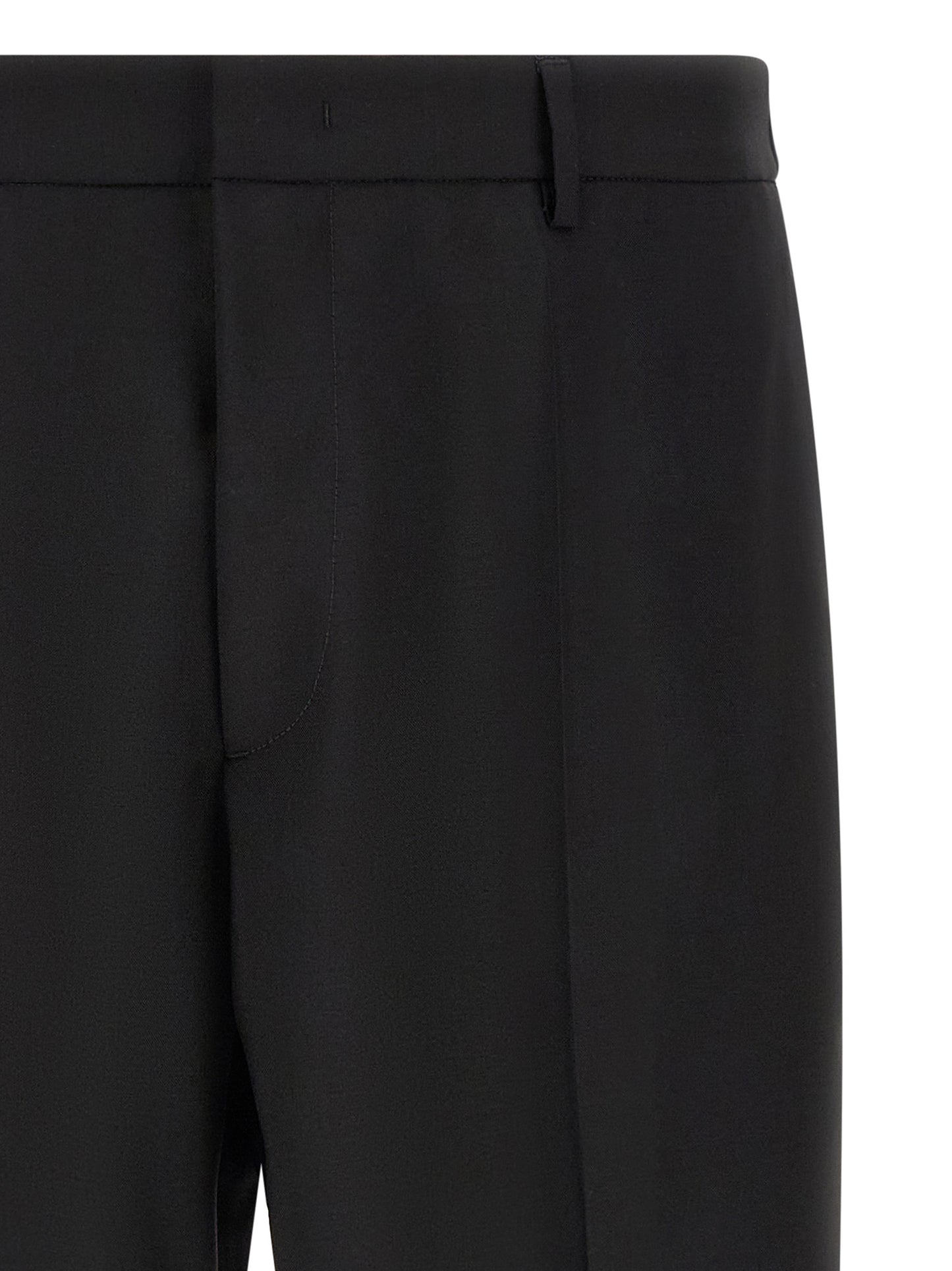 Jil Sander Black Virgin Wool Cropped Pants