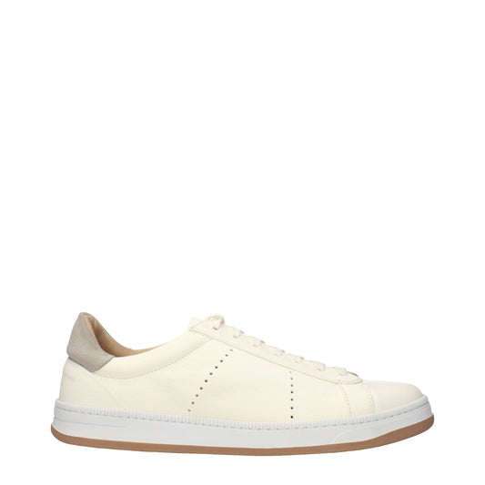 Eleventy Beige Leather Sneakers