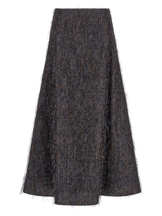 Peserico Blue Viscose Midi Skirt
