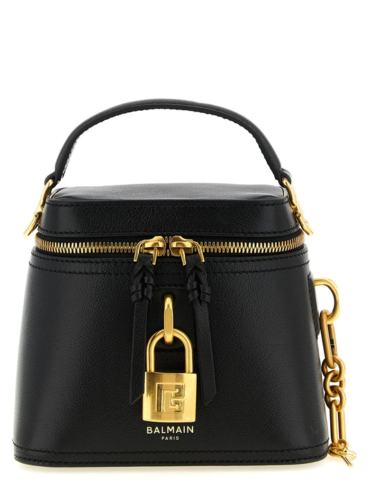 Balmain Black Buffalo Leather Handbag