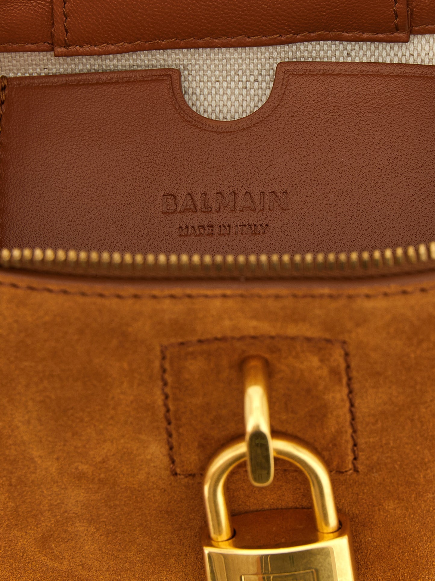 Balmain Brown Calfskin Handbag