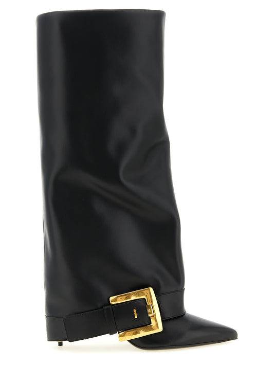 Balmain Black Calfskin Over The Knee