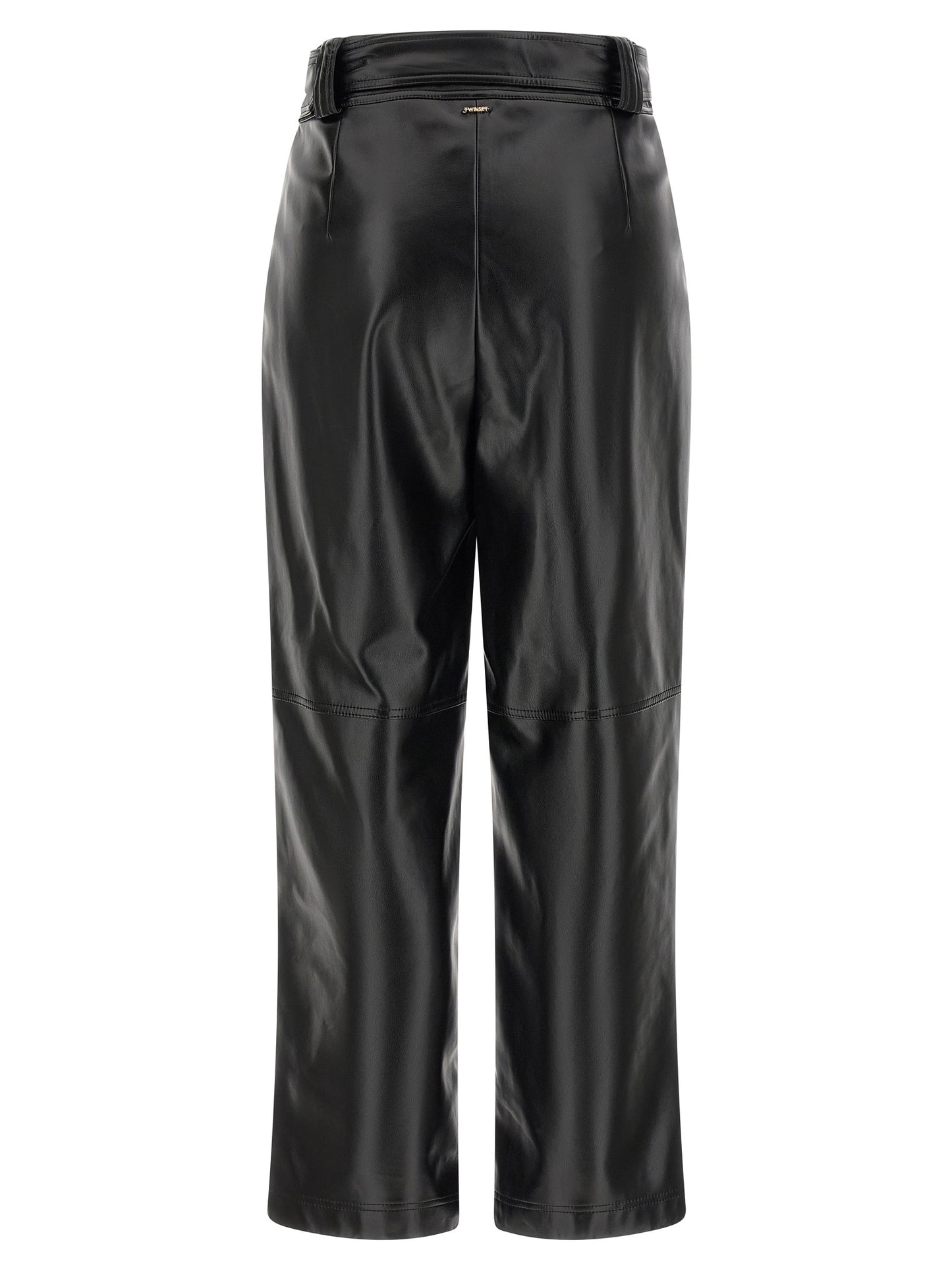 Twinset Black Polyester Cropped Pants