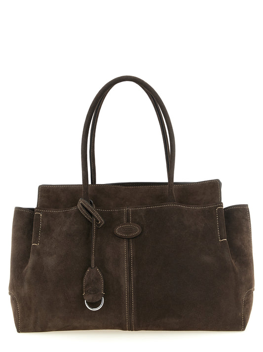 Tod's Brown Calfskin Tote Bag