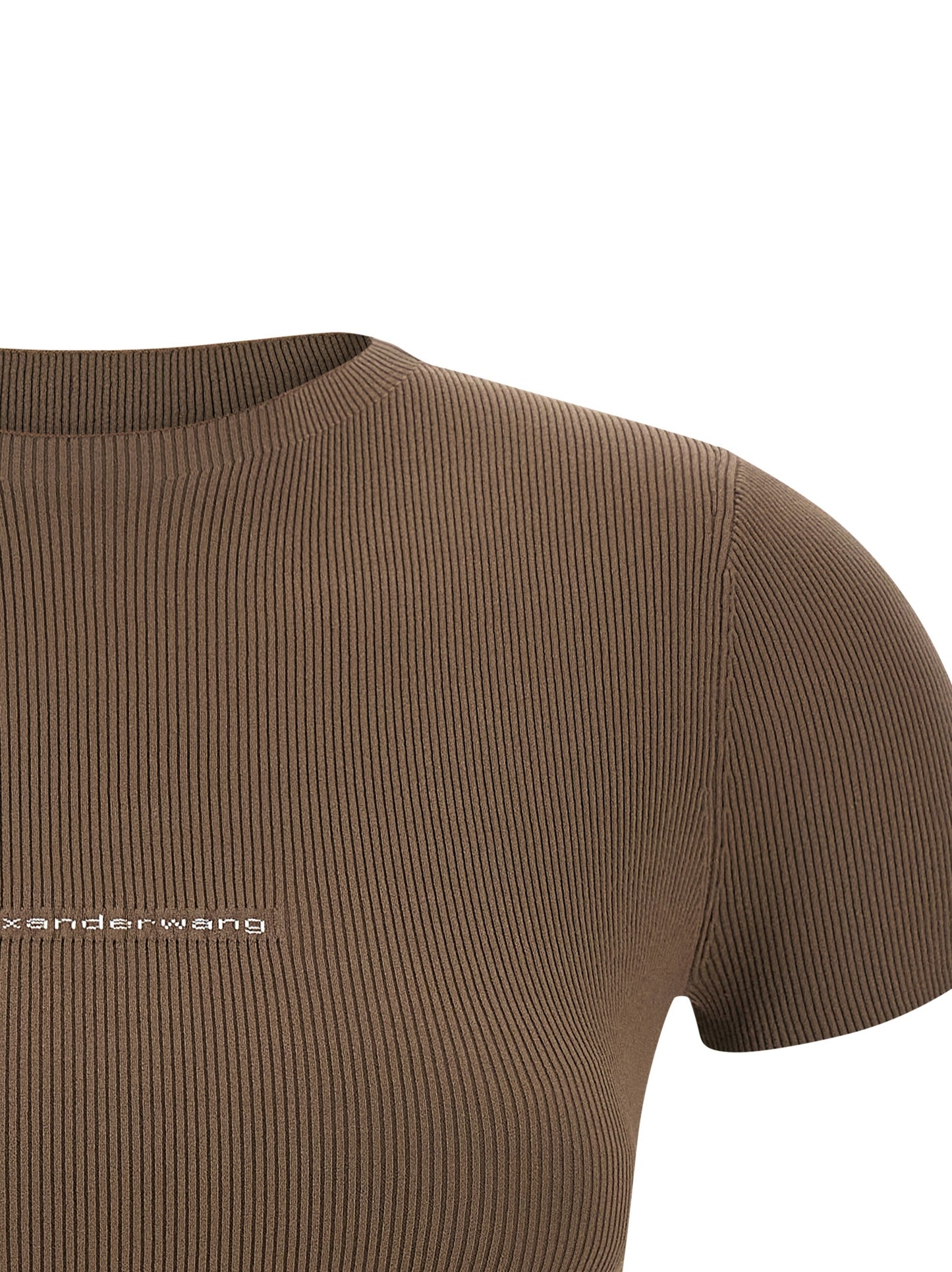Alexander Wang Brown Polyamide T-Shirt