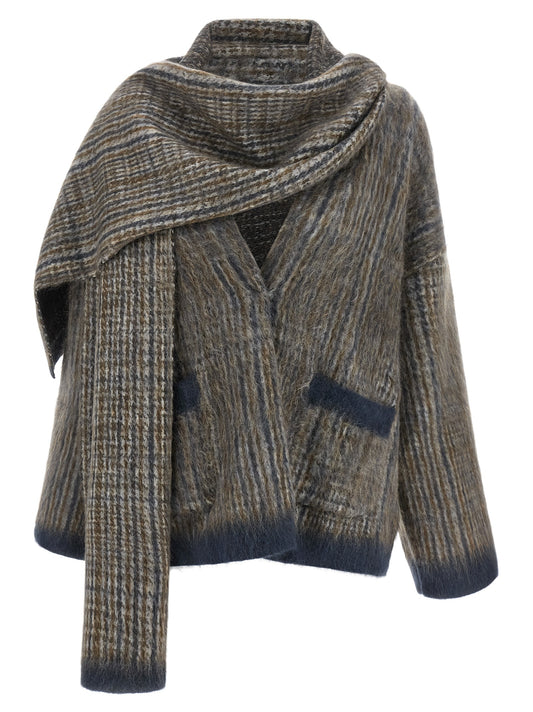 Brunello Cucinelli Gray Wool Cardigan