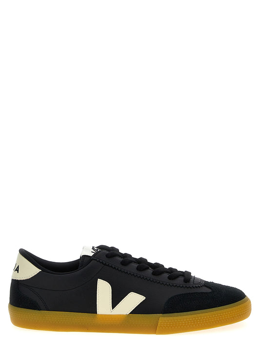 Veja Black Calfskin Low Top Sneakers
