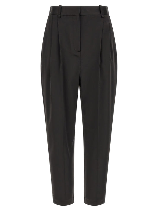 Elisabetta Franchi Black Polyester Cropped Pants